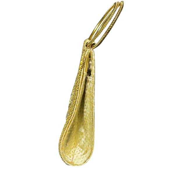 Gold Amber Sparkle Hand Purse - Picture 3 of 4